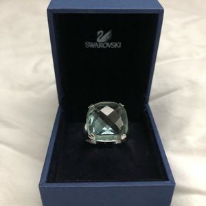 Swarovski Aquamarine Color Crystal Ring (Medium)